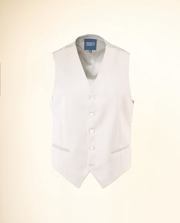 Colete Fraque 100% Lã em Bege Claro